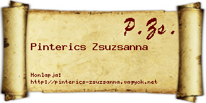 Pinterics Zsuzsanna névjegykártya